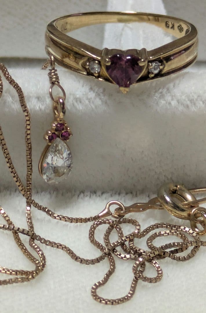 コ*コ様 K9 ハート型ストーンリング