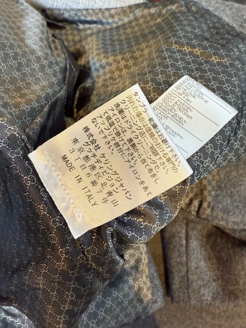 GUCCI ベビー キッズ ウール ジャケット グレー 極美品