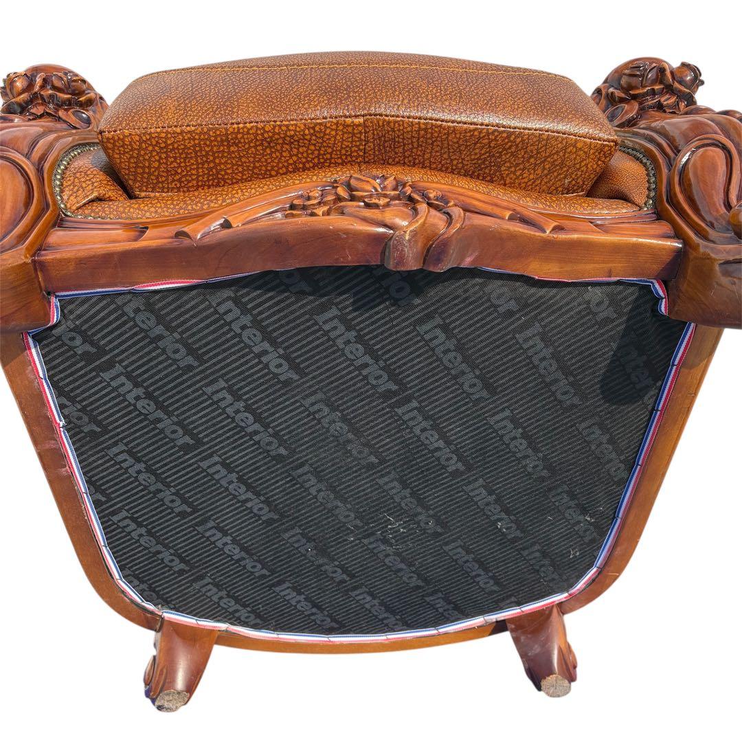 【送料込】ロココ調　ヴィンテージソファー　1Pソファ　ヨーロピアン　アンティーク