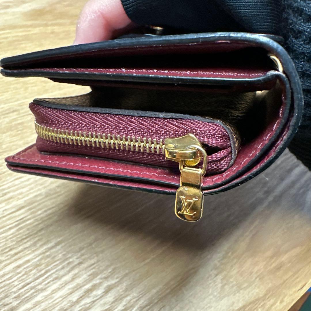 Louis Vuitton 二つ折り財布 ブラウン/ワインレッド