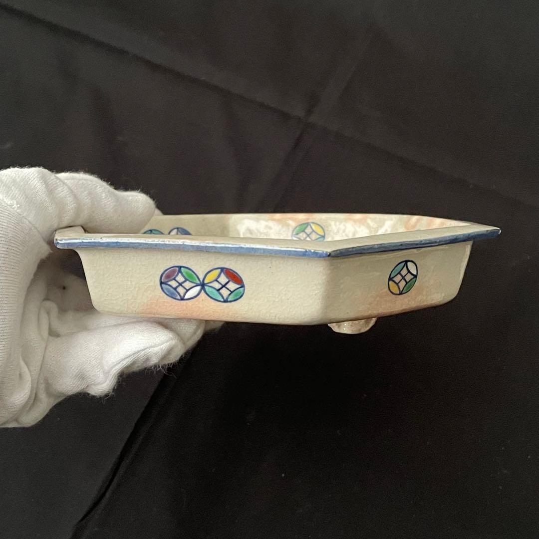 祥瑞窯 浅見五郎助 5代 6代 京焼 清水焼 六角皿 三多図 七宝文