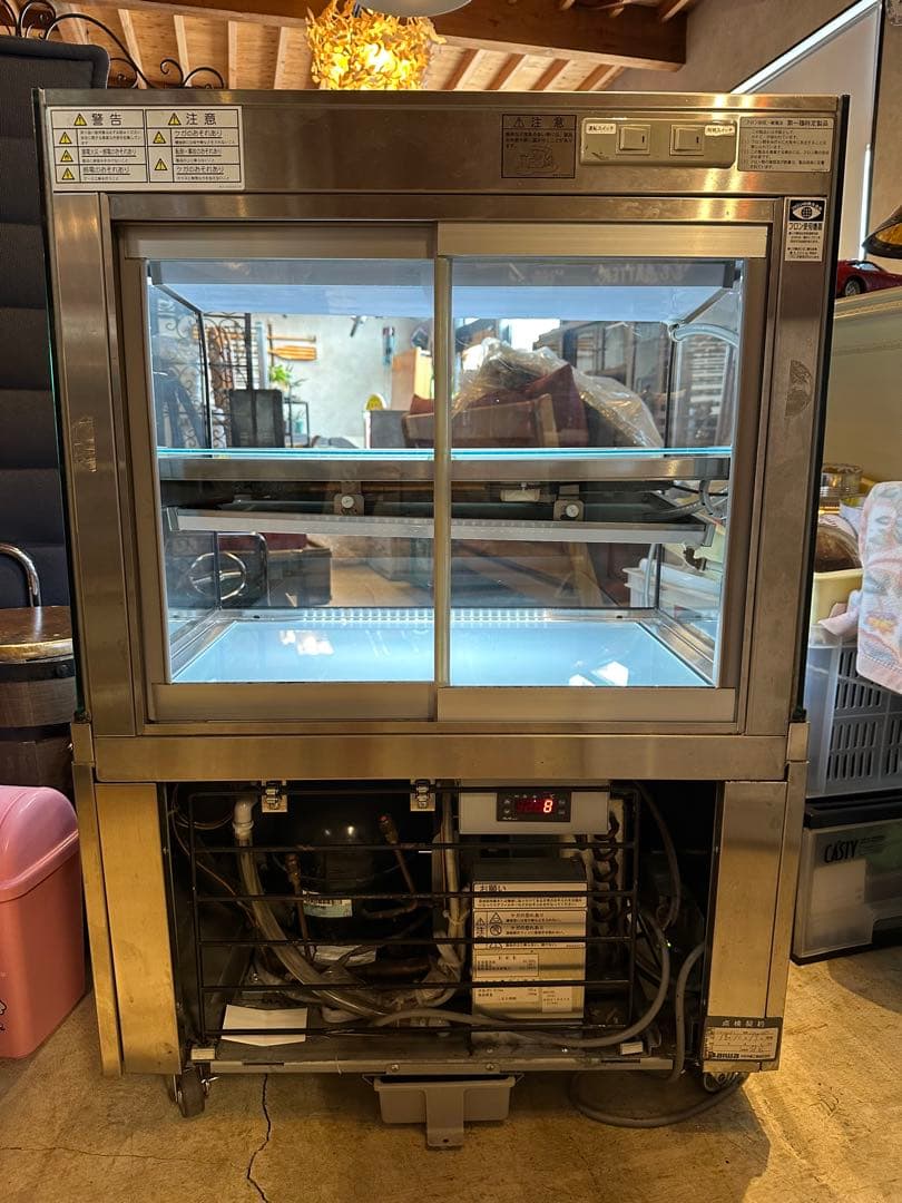大和冷機 業務用 小型 対面 冷蔵 ショーケース 100V 700×500 後扉