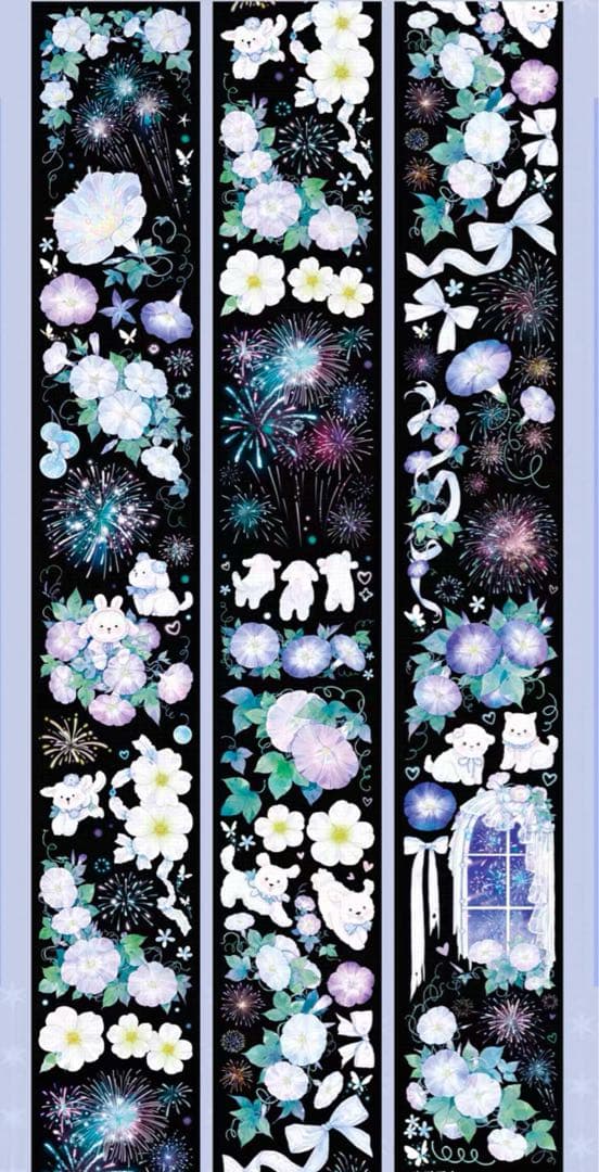 海外 PETテープ マスキングテープ 犬と花火