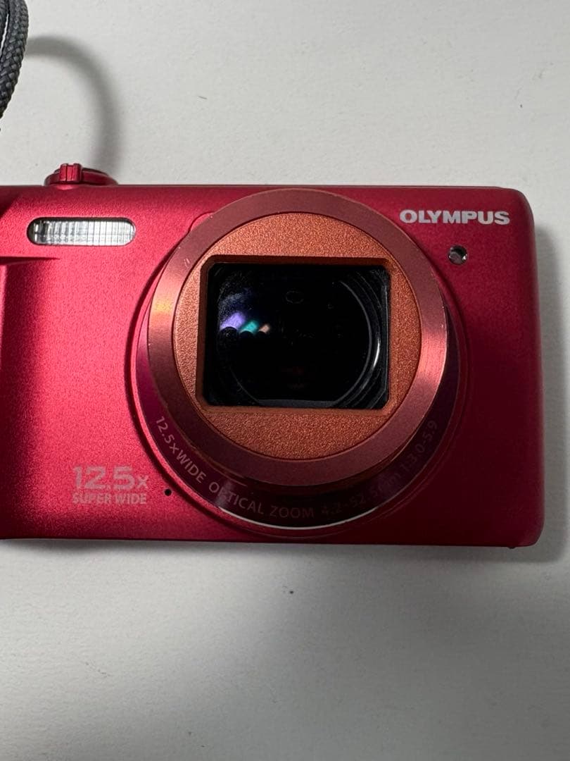 【美品】OLYMPUS VR-37 オリンパス レッド 赤 デジタルカメラ