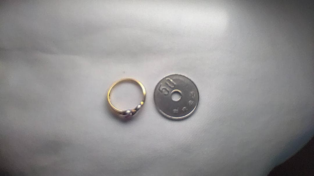 K18 Pt900コンビ ルビーの指輪