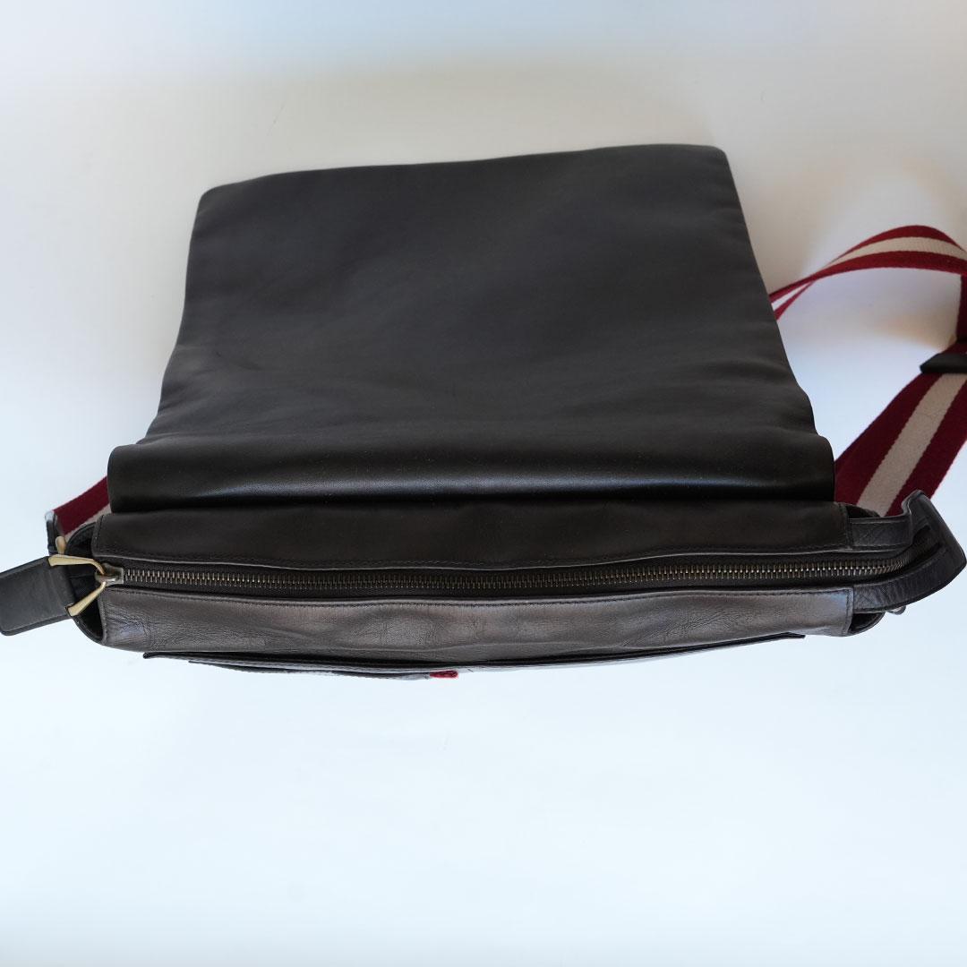 Bally バリー ショルダーバッグ レザー トローブ ビジネス 黒 メンズ