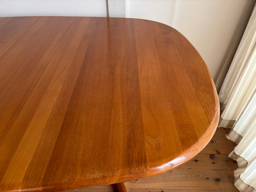 GUDME/北欧ヴィンテージ　チーク　オーバルエクステンションテーブル