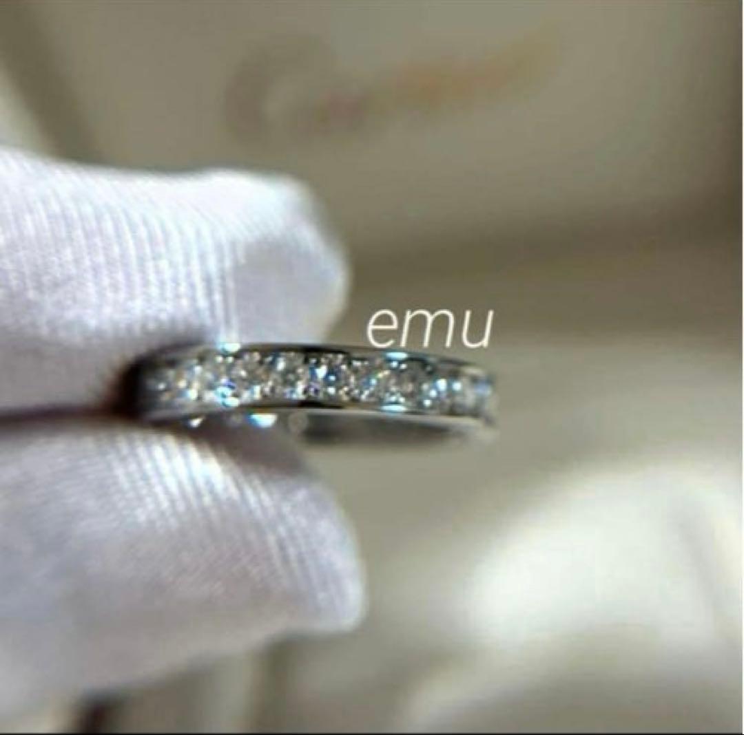 みかん様 / 最高級モアサナイト / フルエタニティリング / レール留め