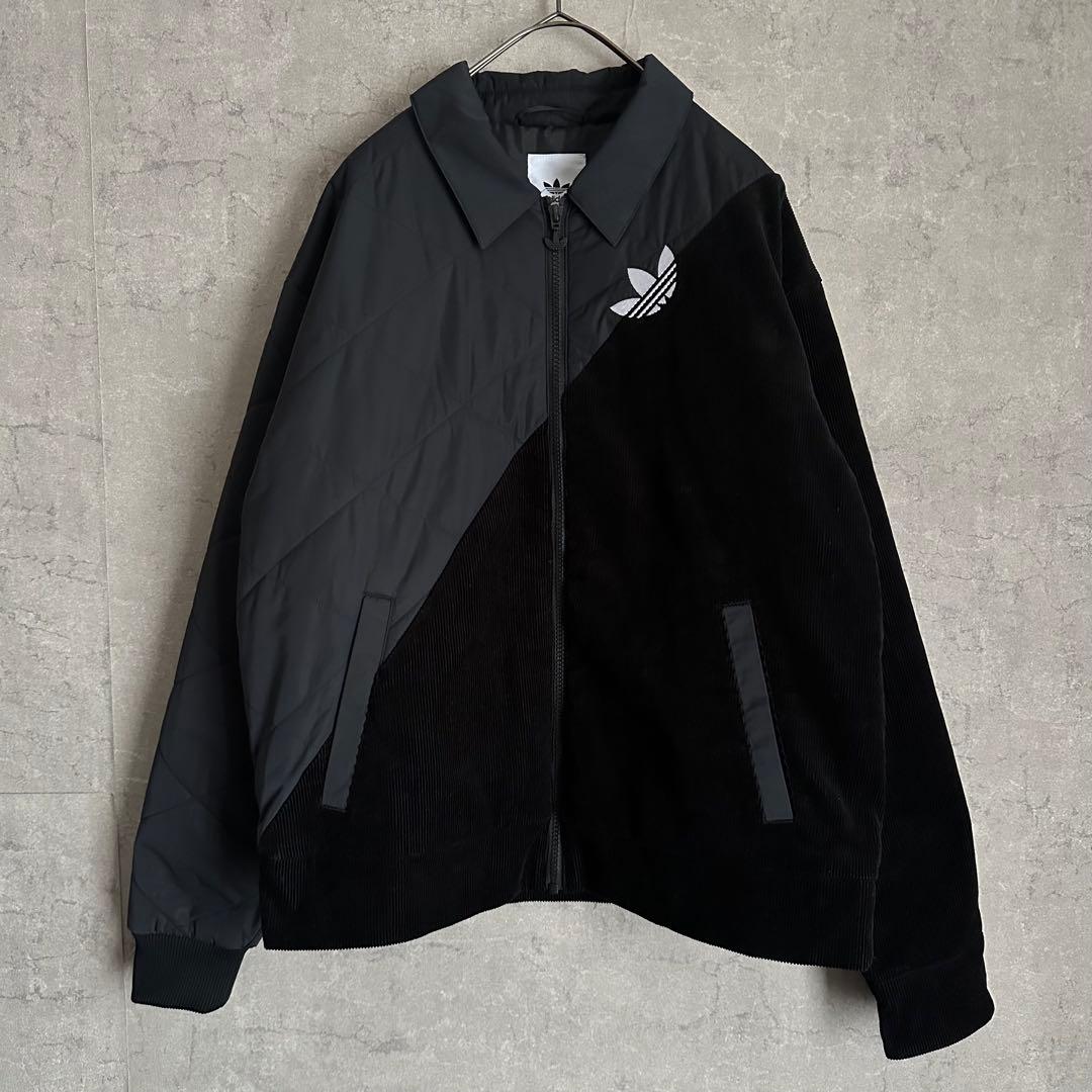 R*7様 希少　アディダス　ボンバージャケット　ナイロン　コーデュロイ　刺繍　ブ
