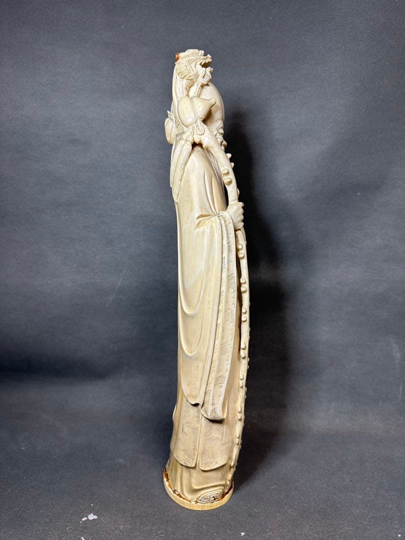 極上　寿老人　七福神　仏教美術　天然素材　置物　飾り物　古美術品　 細密細工