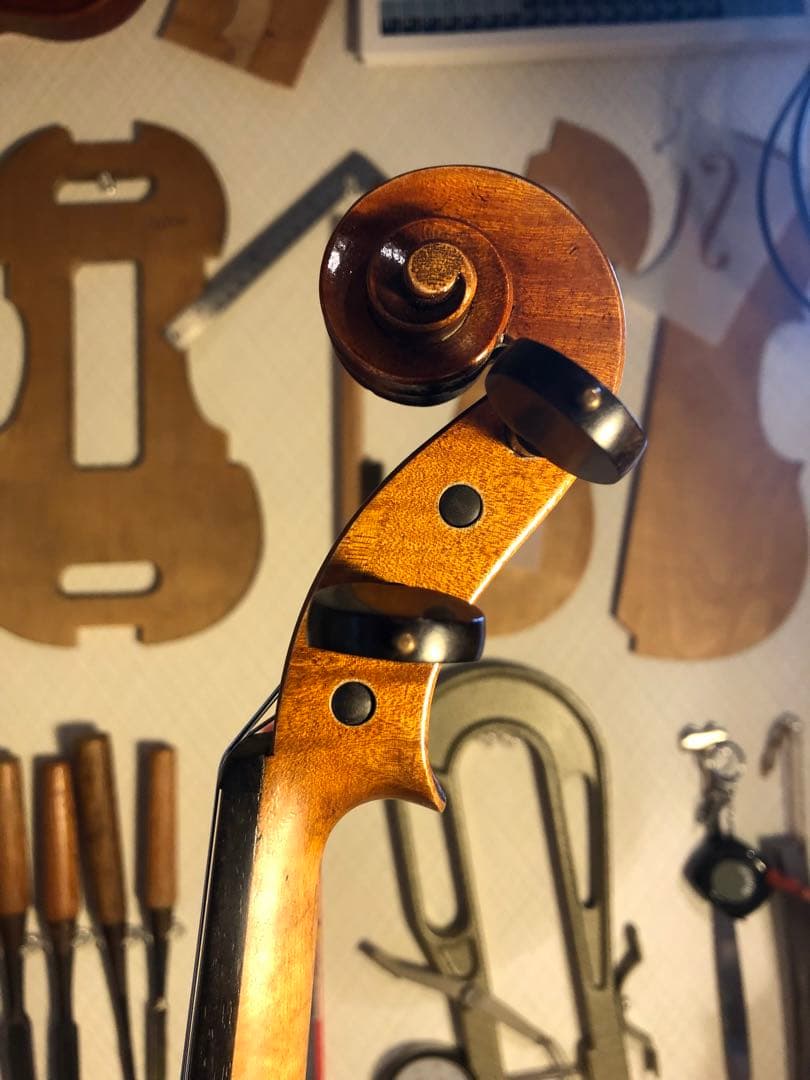 【タイムセール.駒&魂柱再調整済】優品　ノーラベル　中古バイオリン　4/4