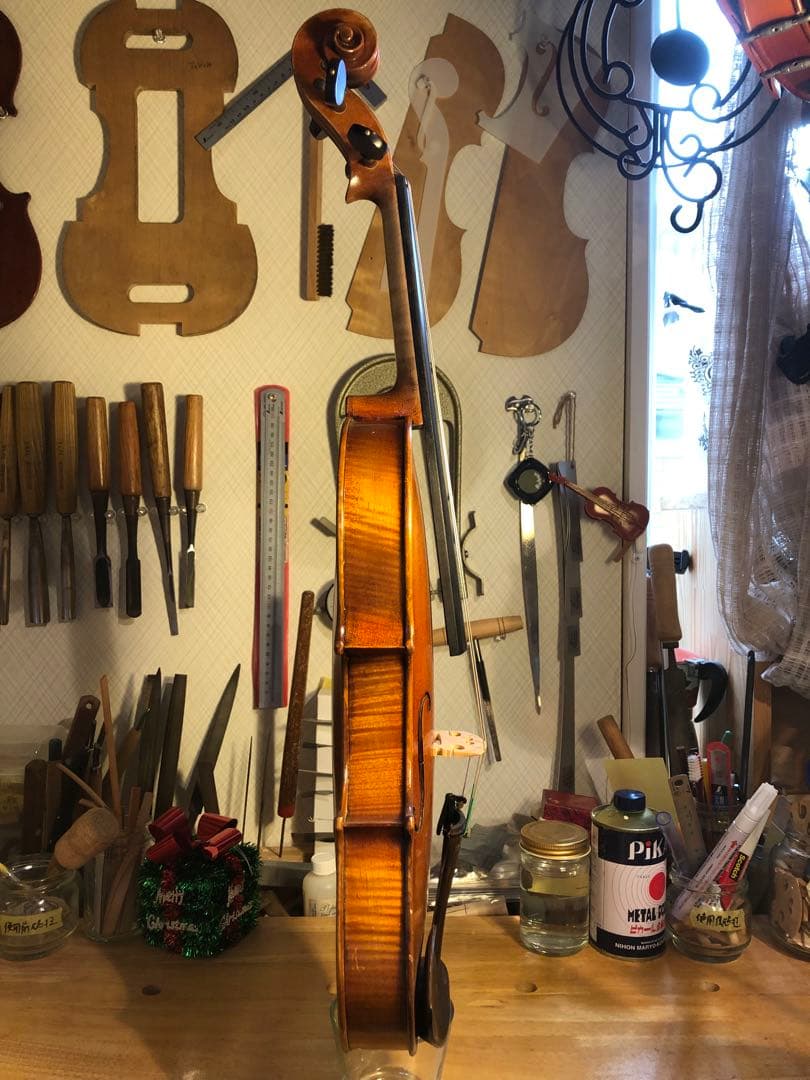 【タイムセール.駒&魂柱再調整済】優品　ノーラベル　中古バイオリン　4/4