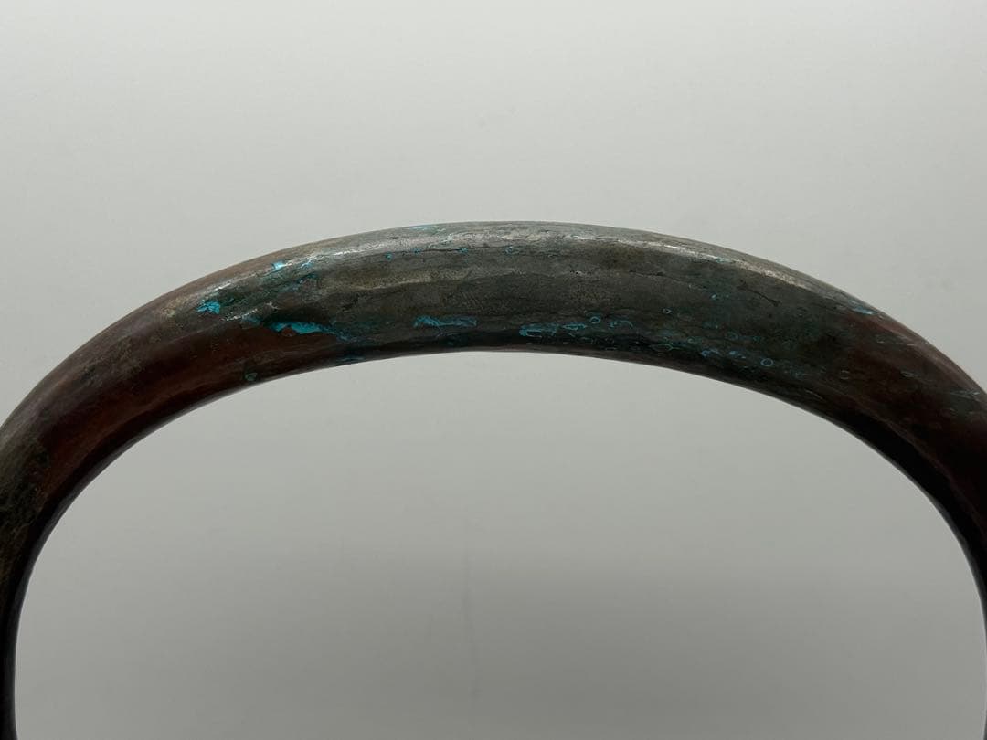 時代　銅製　塗金鎚起　銅水注　約2.5kg 茶道具　在銘　送料込み251219