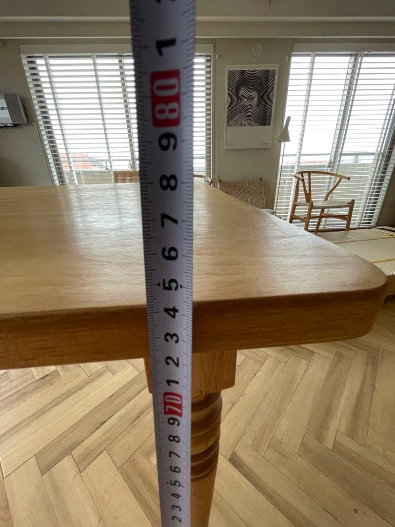 【R様御検討中】 クルミ無垢材　ダイニングテーブル　北欧　ろくろ足　ターンレッグ