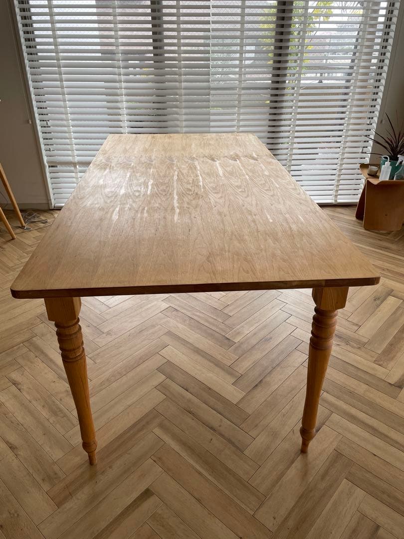 【R様御検討中】 クルミ無垢材　ダイニングテーブル　北欧　ろくろ足　ターンレッグ