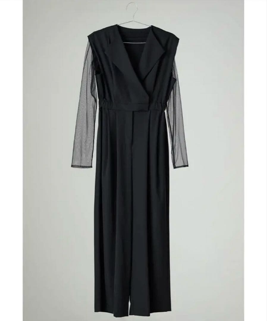 ♡niana スタンドアウトカラーオールインパンツ　ブラック　Sサイズ