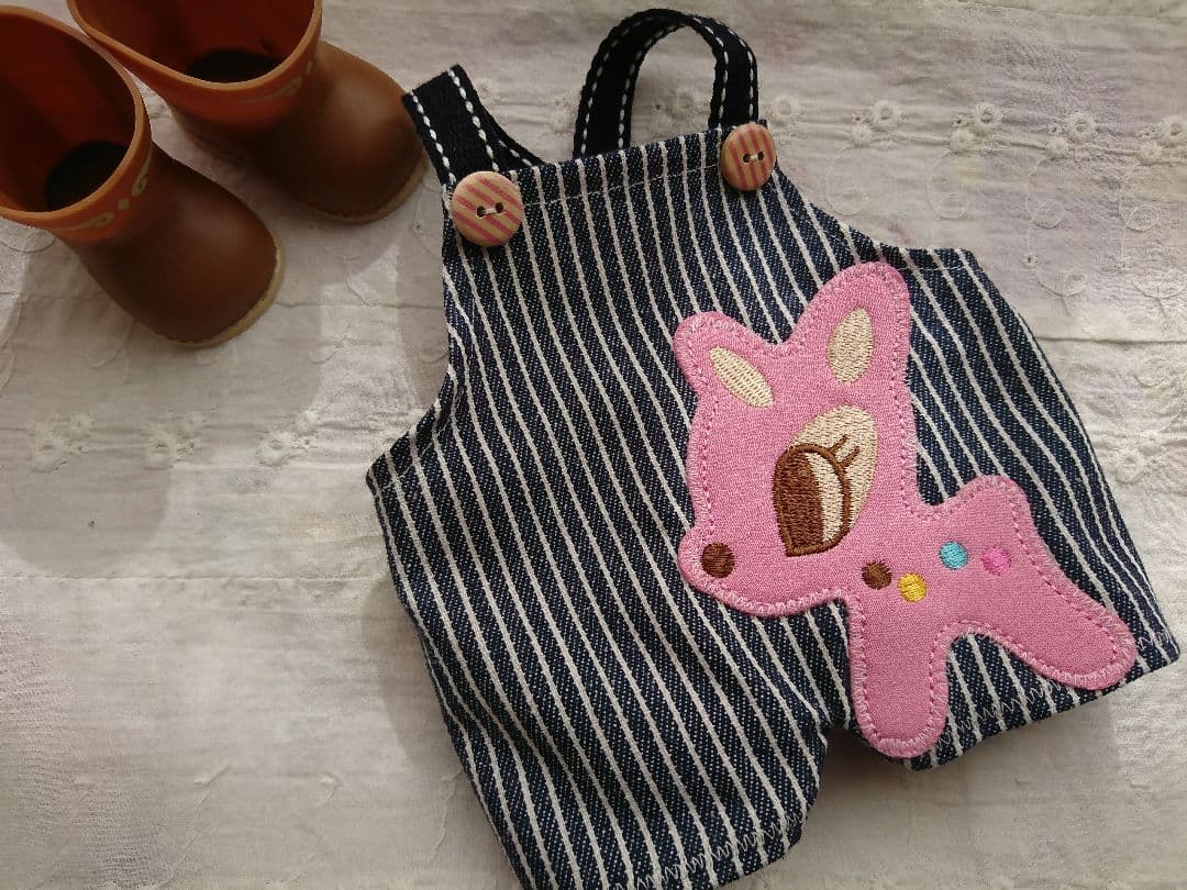 東京トガリ バンビちゃんストライプオーバーオール