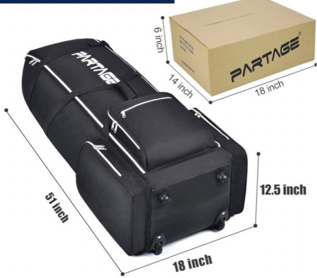 Partage ゴルフトラベルバッグ ホイール付き トラベルケース３点セット