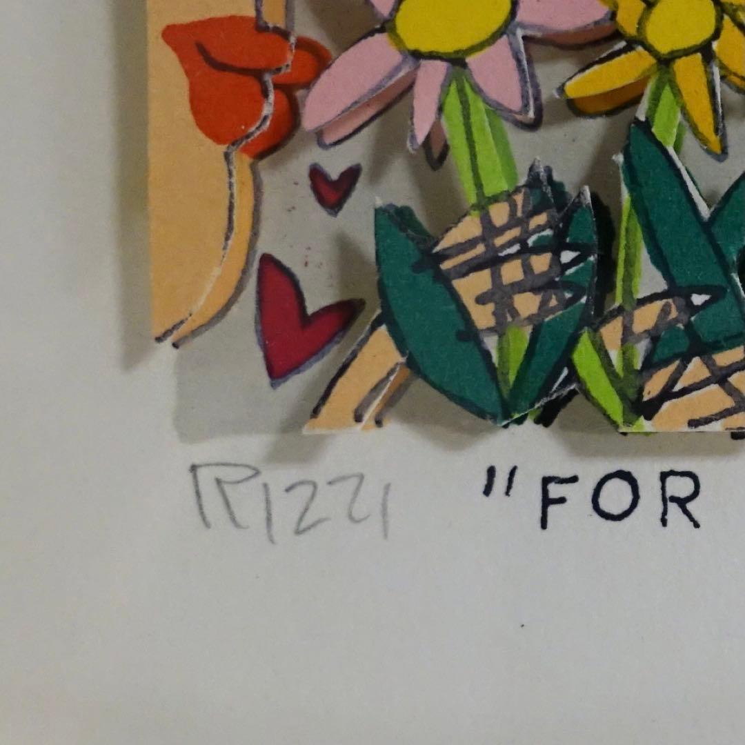 希少 ジェームスリジィ 特別額装 お花フレーム アメリカンポップアート 3D