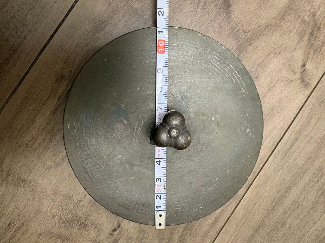 平安 光玉堂造 鉄瓶の蓋のみ 茶道具 茶器 お茶 伝統 工芸 銅蓋 銀摘