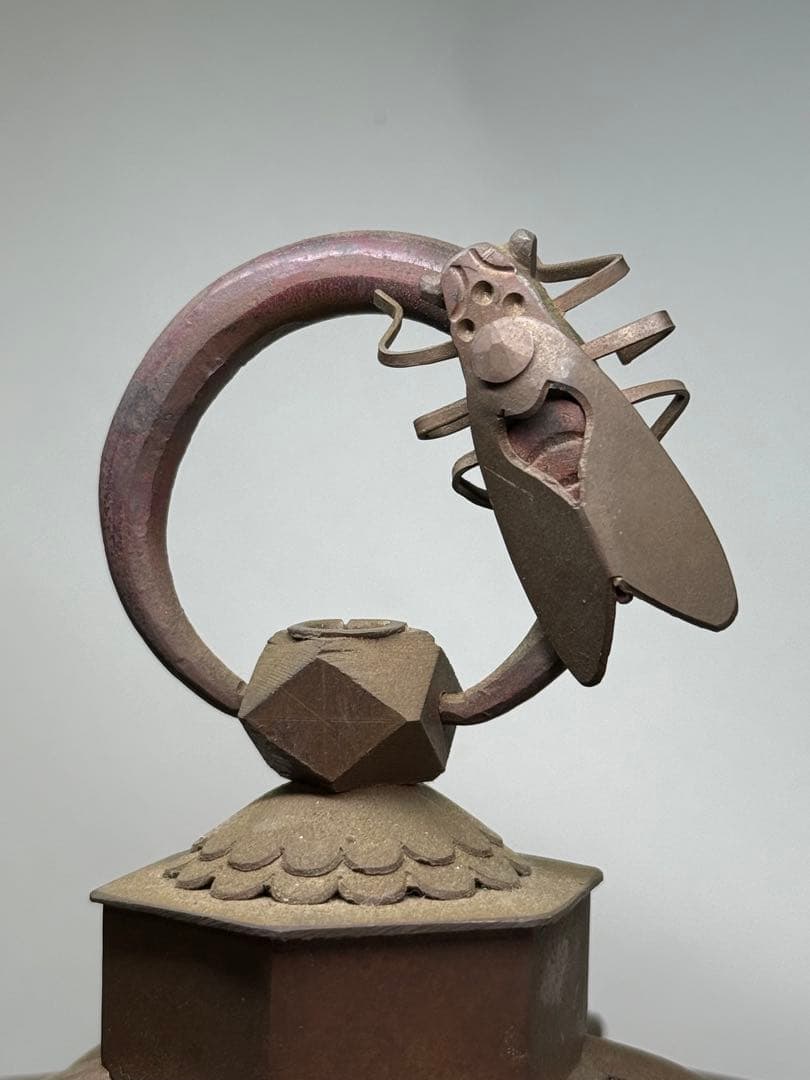 T28 時代 蝉吊灯籠 銅製造 職人作品 伝統技術 セミ細工物