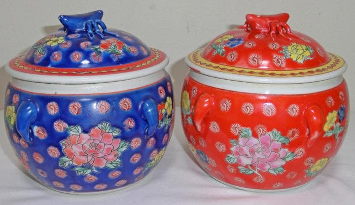 ☆中国美術☆中国陶磁器☆乾隆年製☆色絵☆福寿☆幾何学☆希少☆蓋付☆小物入れ☆