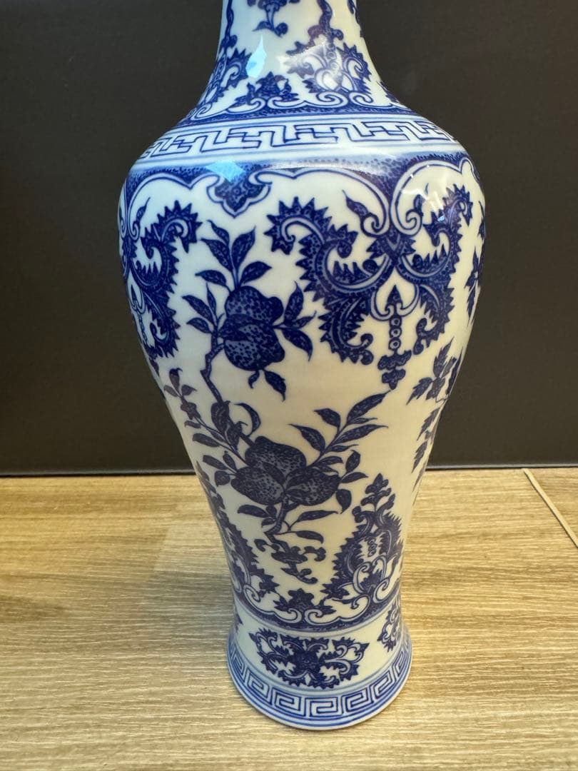 1513 中国大清乾隆年製銘青花瓶　官窯唐物　古美術品　染付