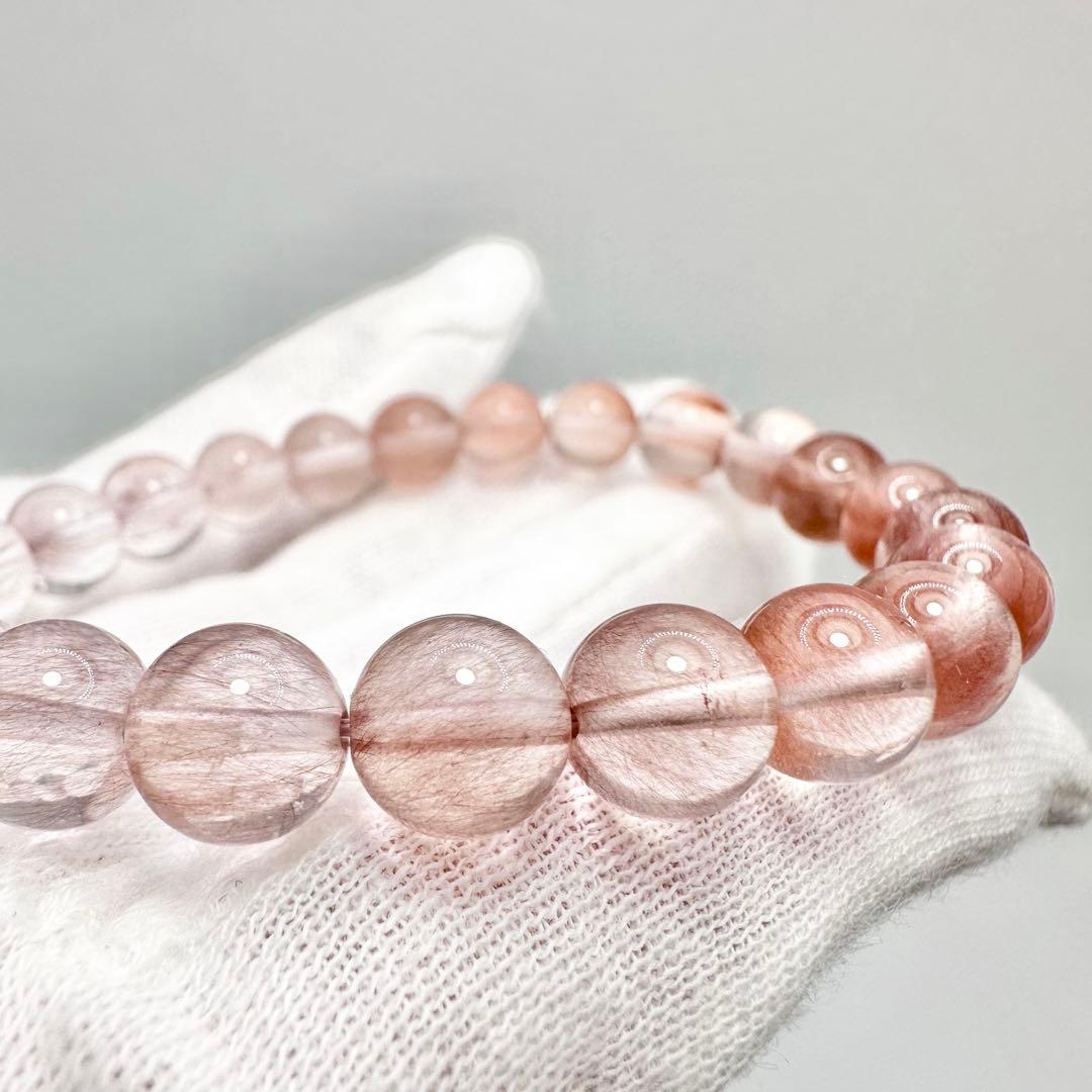 ピンクサゲニティッククォーツ　ブレスレット②