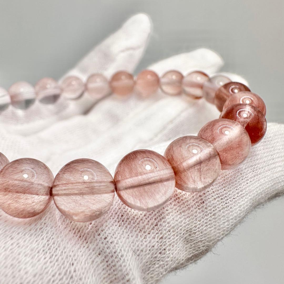 ピンクサゲニティッククォーツ　ブレスレット②