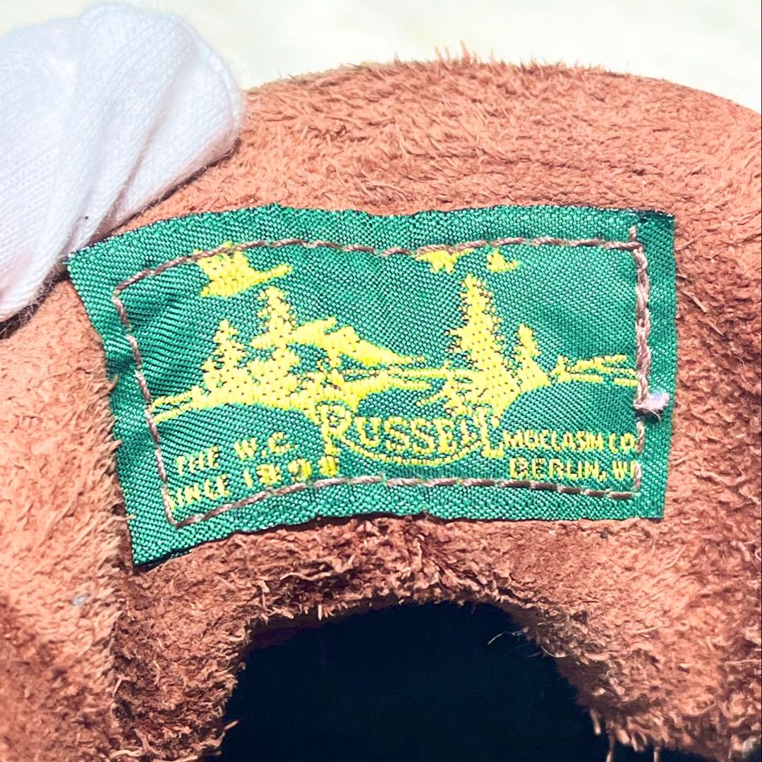 超希少！☆ラッセルモカシン　ショート サファリ 25㎝　本革　ブラウン×グリーン