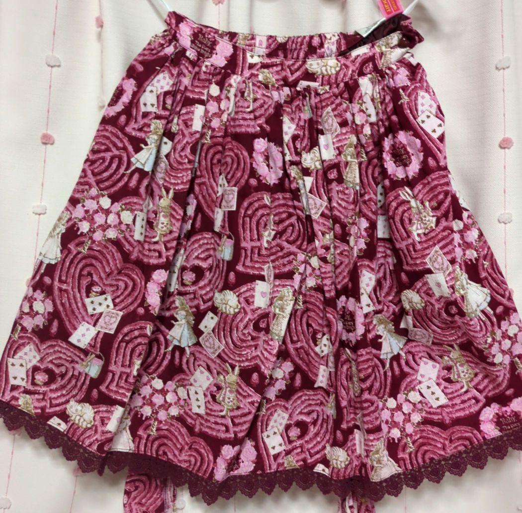 ガーデン アリス スカート 赤 えんじ ワイン トランプ ロリィタ ロリータ