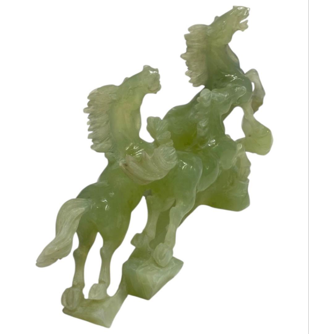 中国美術　翡翠　馬　縁起物　26セ207