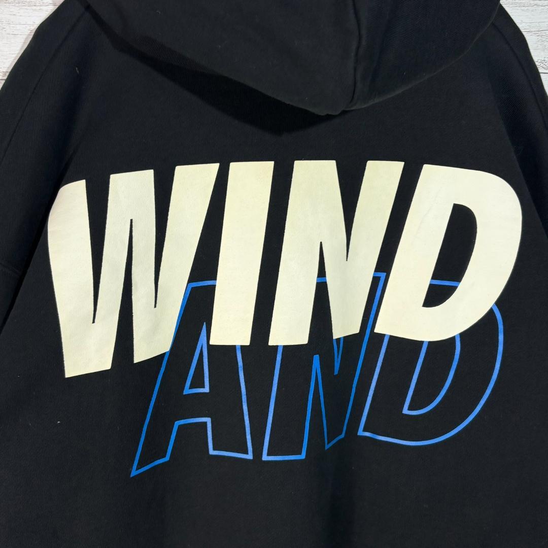 WIND AND SEA ビッグロゴ バックプリント パーカー L ブラック