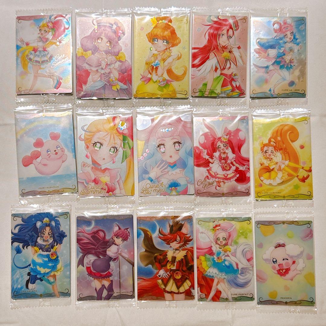 プリキュア ウエハース カード 3弾 コンプ ＋ パッケージ ＋ おまけ