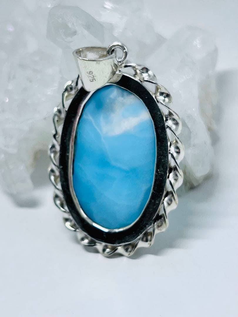 ラリマーペンダントトップシルバーシルバー天然石パワーストーン