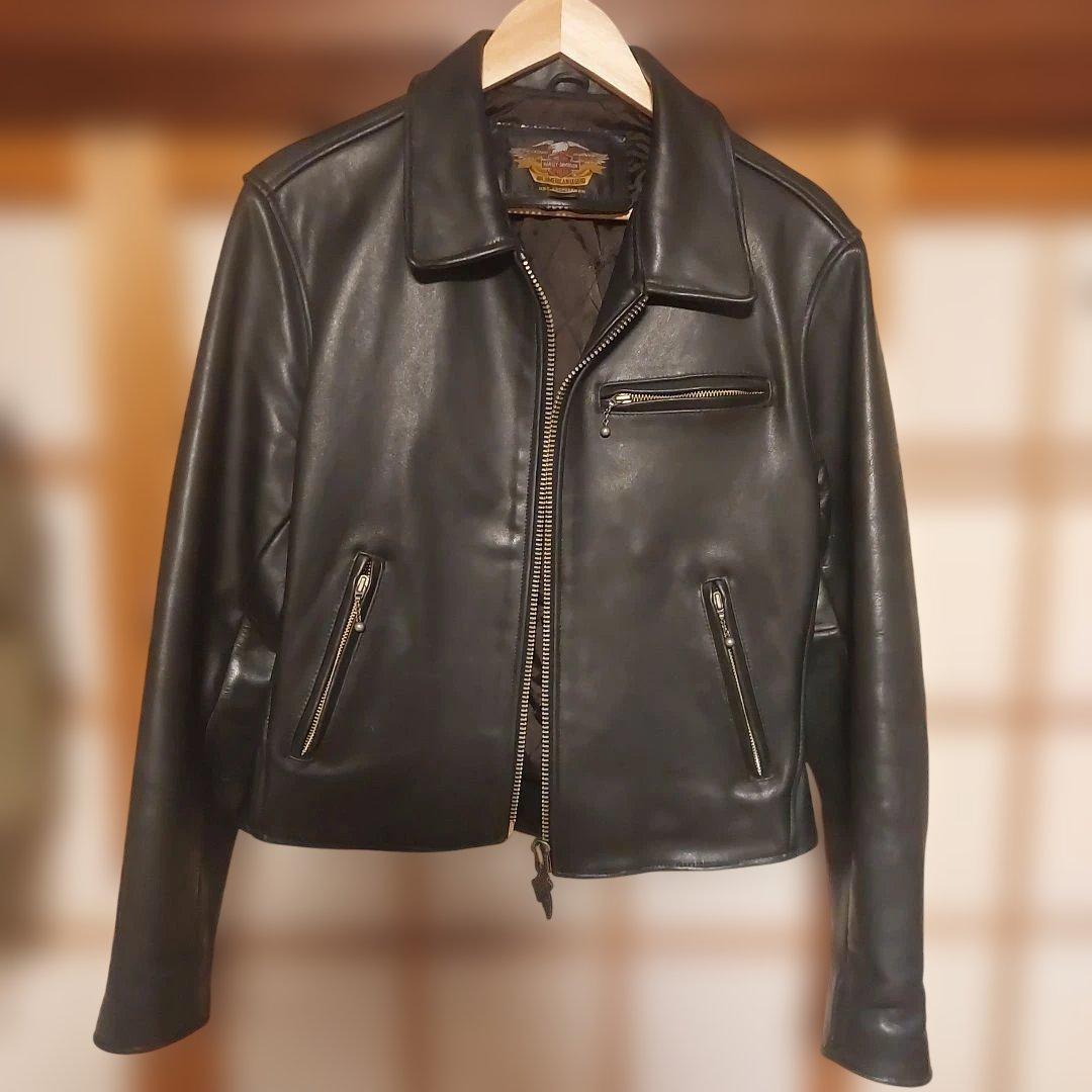 黒 レザー シングルライダースジャケット Mサイズ
