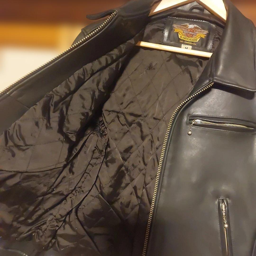 黒 レザー シングルライダースジャケット Mサイズ