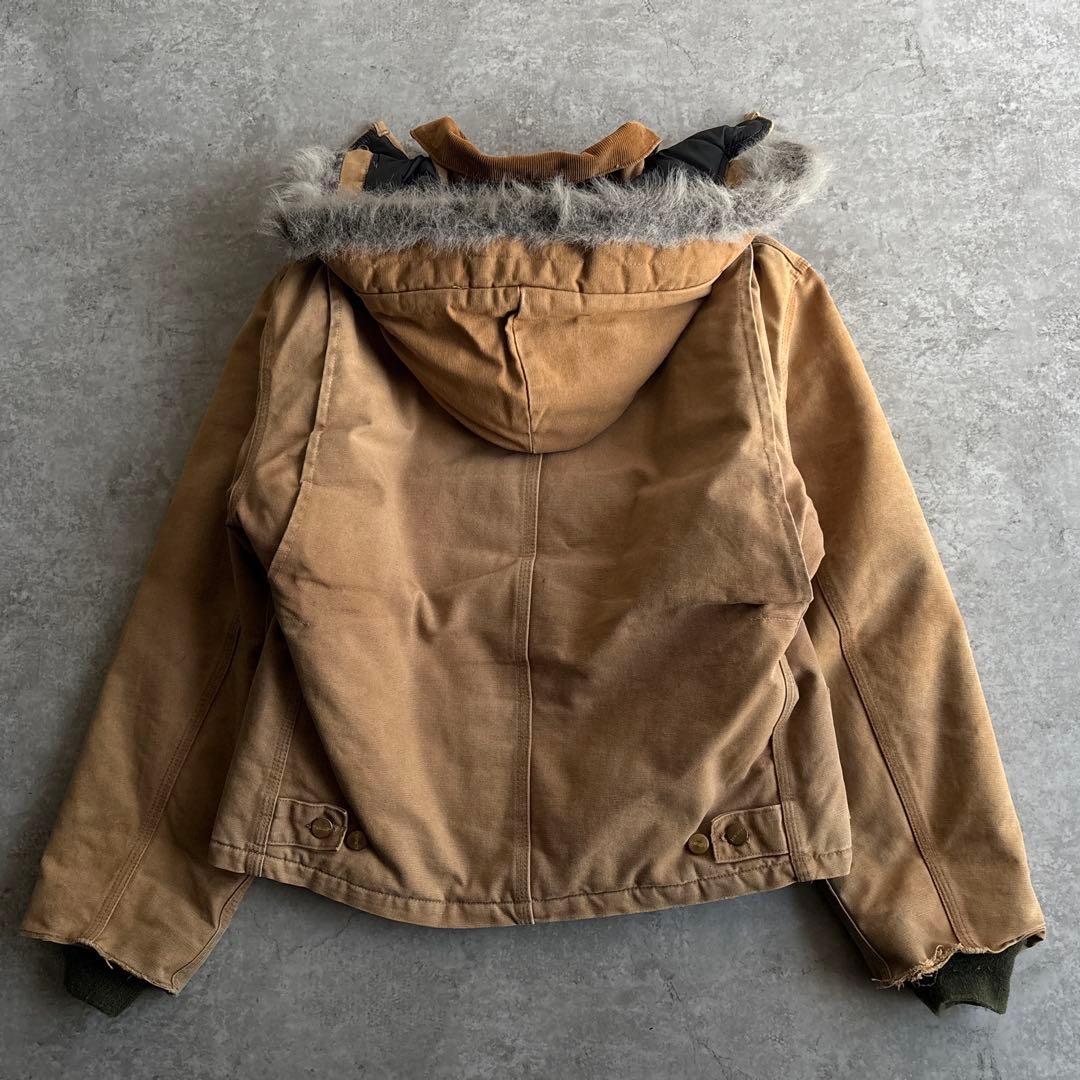 90's■USA製■carhartt トラディショナルジャケット 短丈 フード付