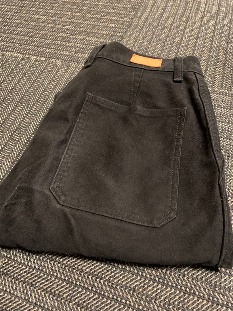 FOB FACTORY ブラック モールスキン トラウザーズ S 日本製