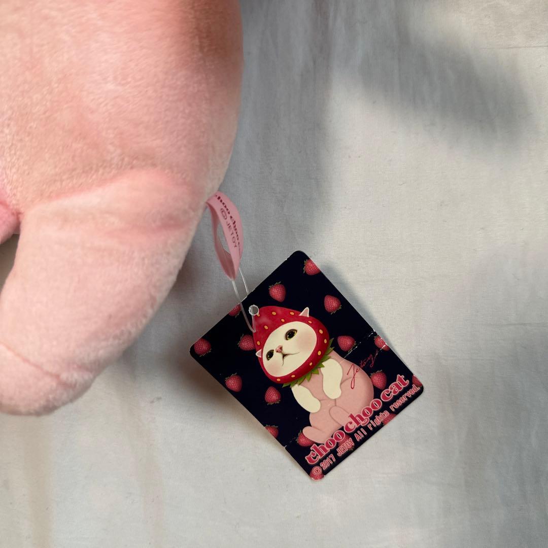 希少　choo choo ぬいぐるみ Mサイズ いちご　猫