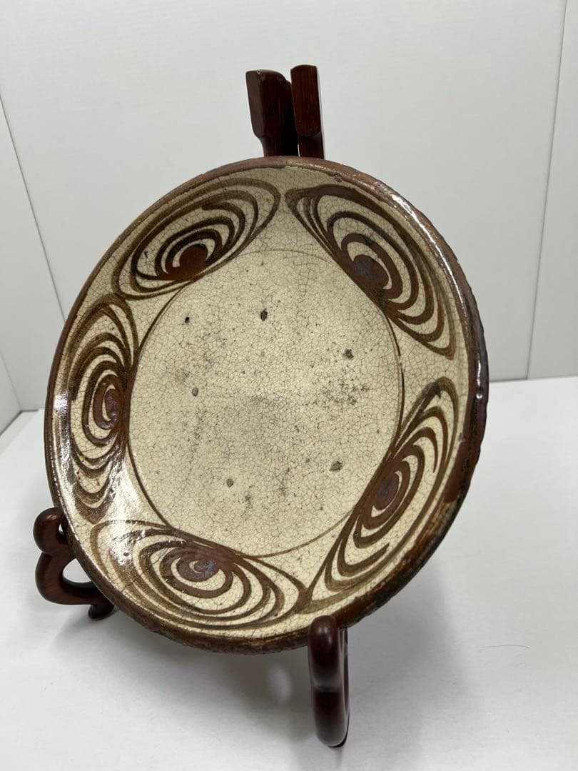 古い皿　馬の目　アンティーク　22.5cm