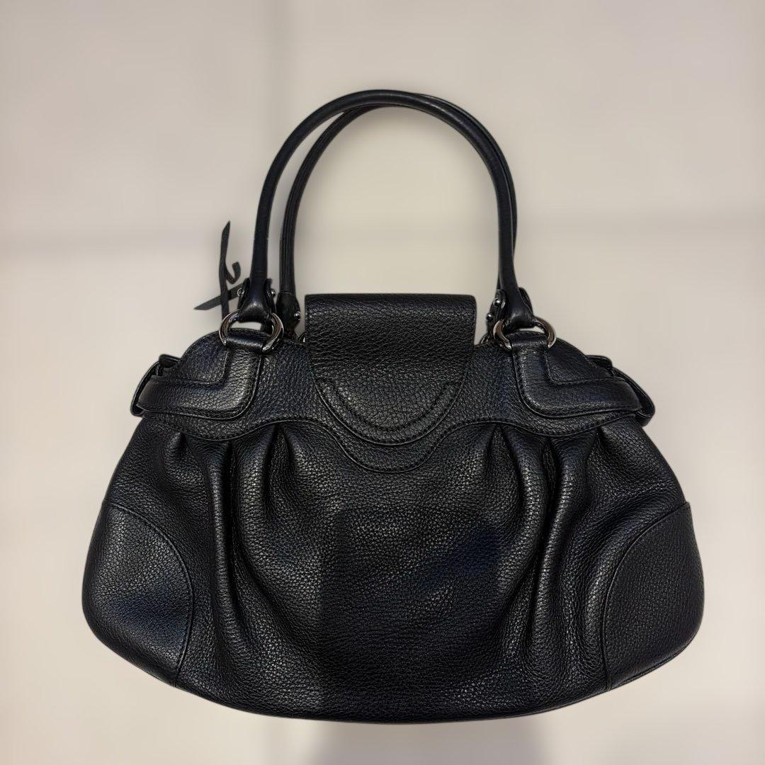 Ferragamo ブラックレザー ハンドバッグ 約30cm