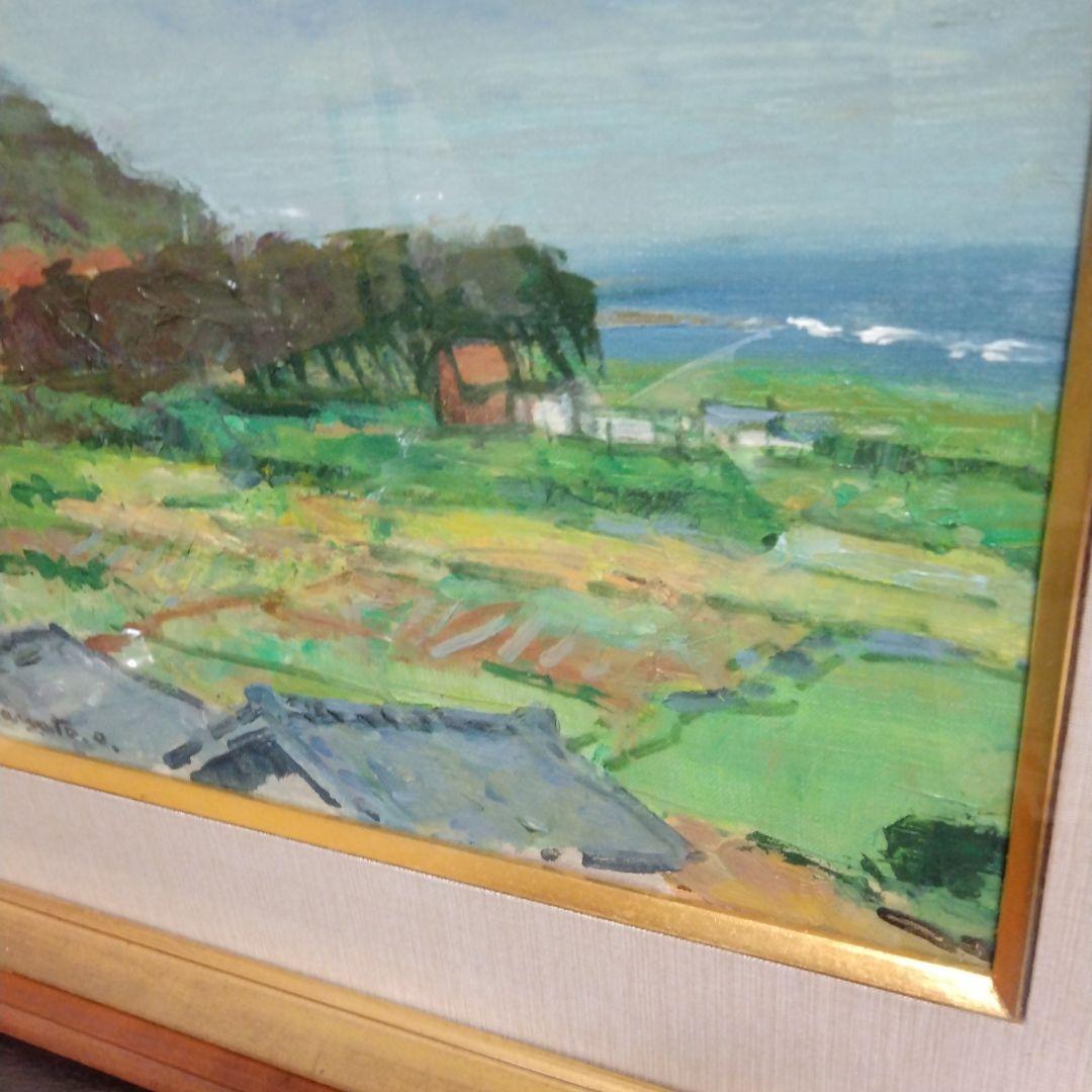 奥村隼人　油絵　額入り　素描集付き