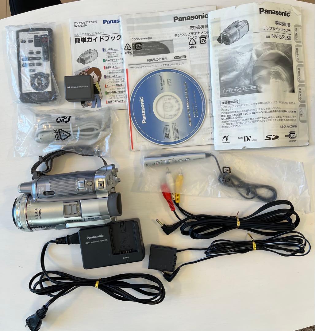 Panasonic NV-GS250 ビデオカメラ 3.1メガピクセル　おまけ付