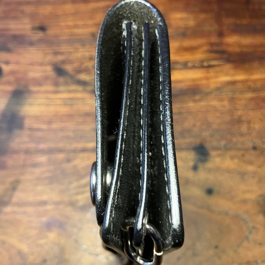 yonx様オーダー品 ミドルトラッカーウォレット　ブラック　国産本革