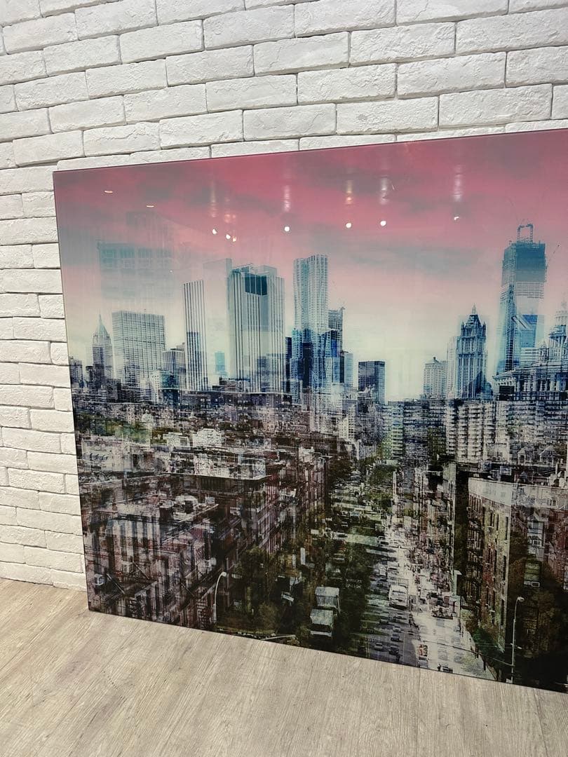 【東京都23区配送無料】定価8万円 ガラスアート 絵　ポスター　飾り　160cm