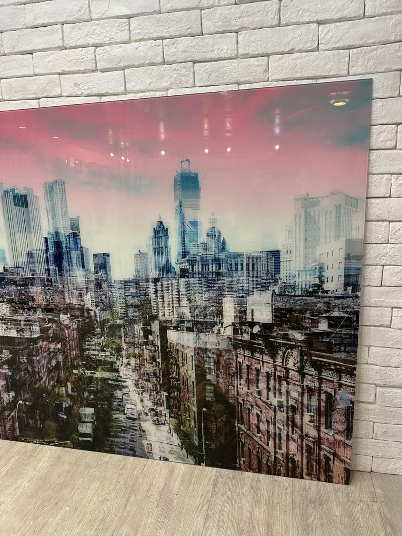 【東京都23区配送無料】定価8万円 ガラスアート 絵　ポスター　飾り　160cm