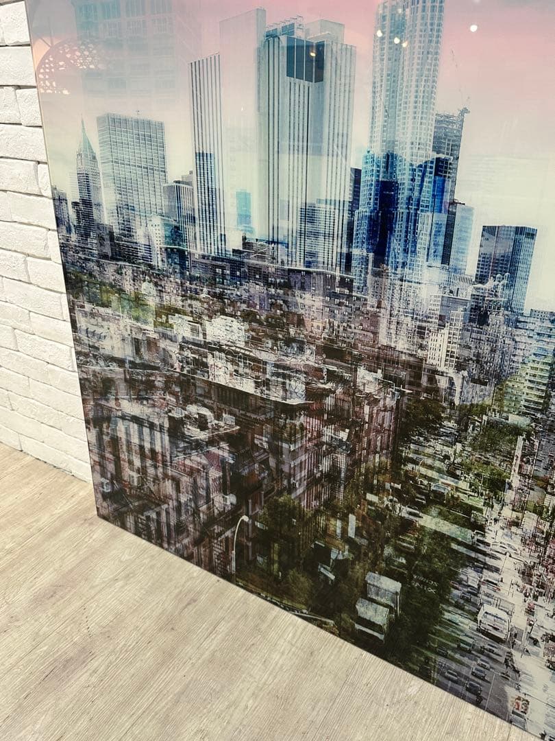 【東京都23区配送無料】定価8万円 ガラスアート 絵　ポスター　飾り　160cm