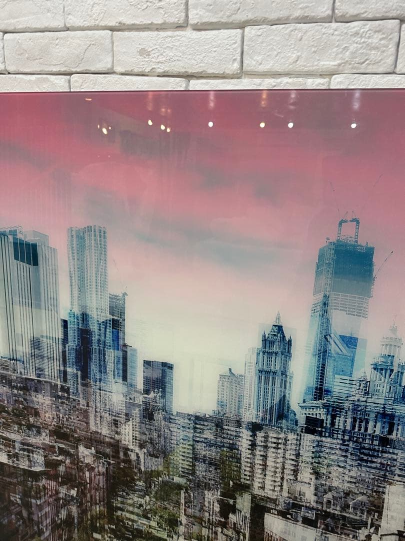 【東京都23区配送無料】定価8万円 ガラスアート 絵　ポスター　飾り　160cm