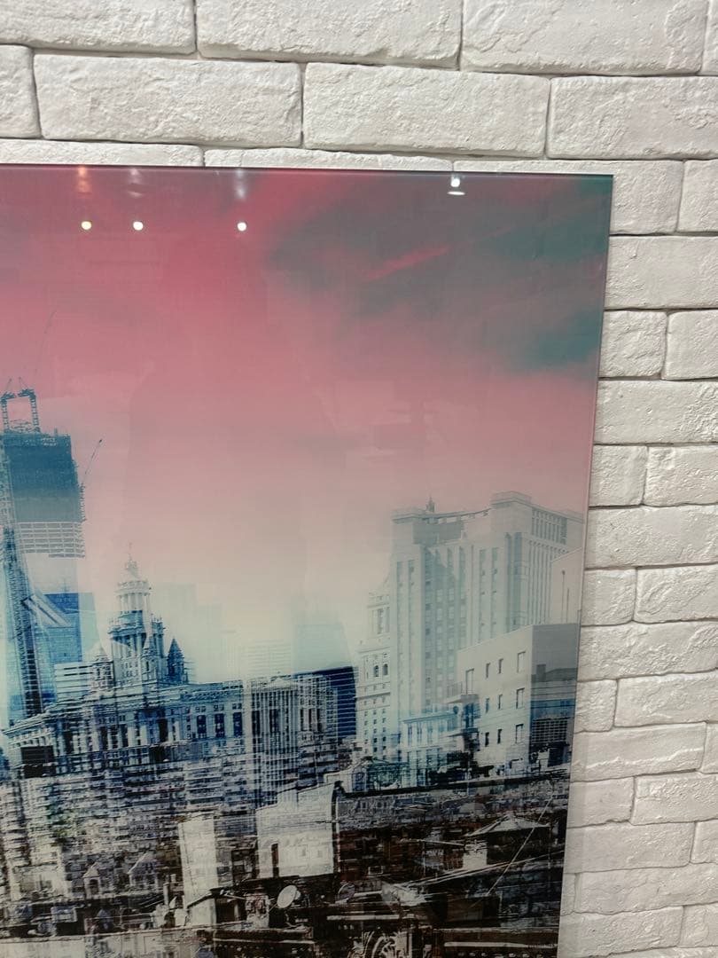 【東京都23区配送無料】定価8万円 ガラスアート 絵　ポスター　飾り　160cm